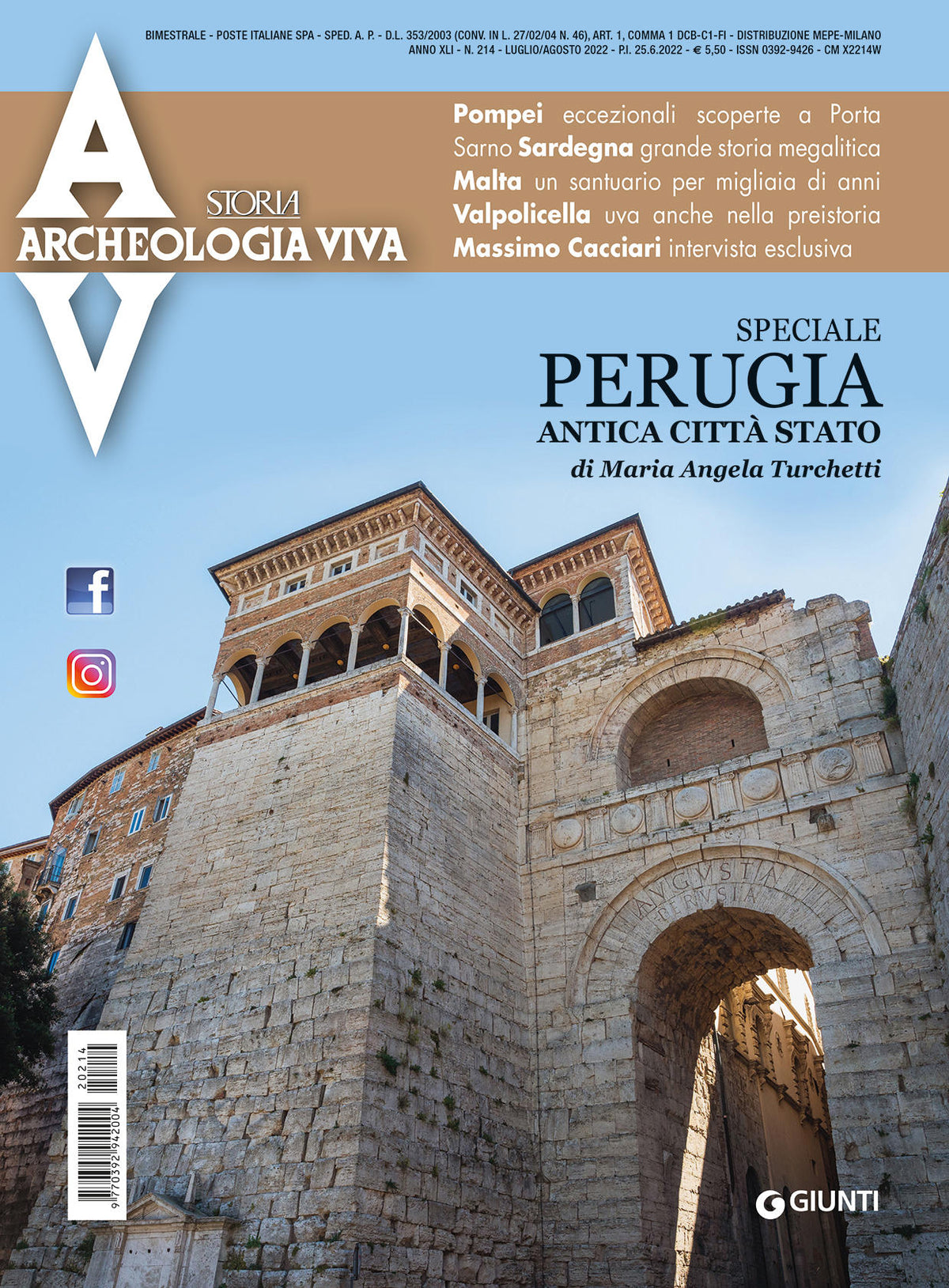Archeologia Viva n. 214 - luglio/agosto 2022. Rivista bimestrale