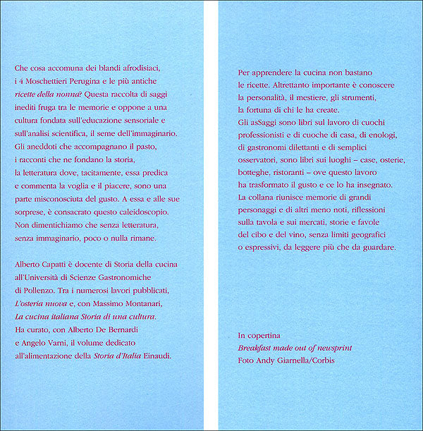 Il boccone immaginario. Saggi di storia e letteratura gastronomica