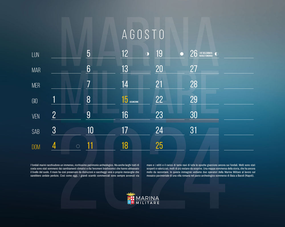 Calendario Marina Militare 2024 - da parete