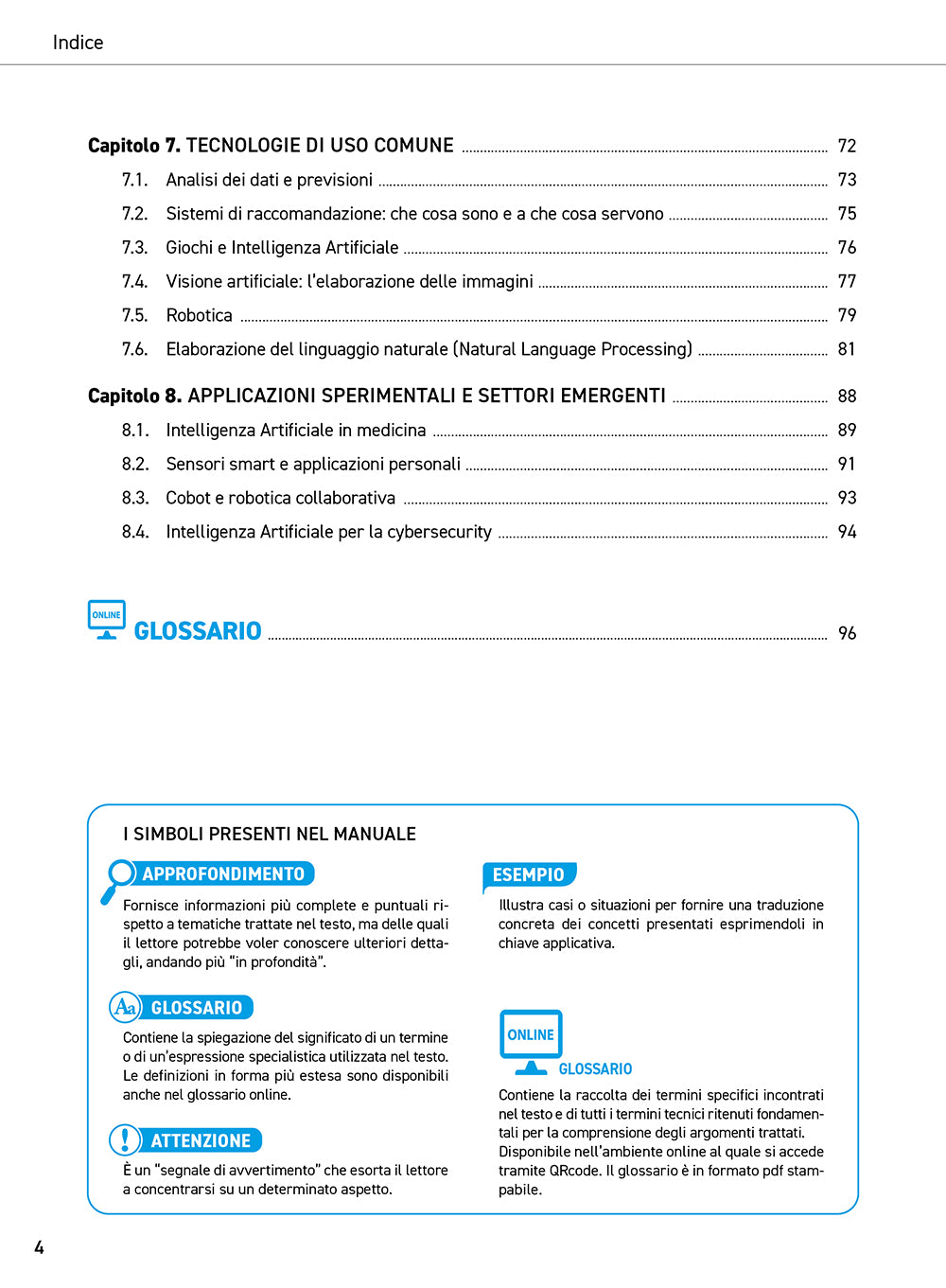 FONDAMENTI DI INTELLIGENZA ARTIFICIALE. Manuale di base con glossario online