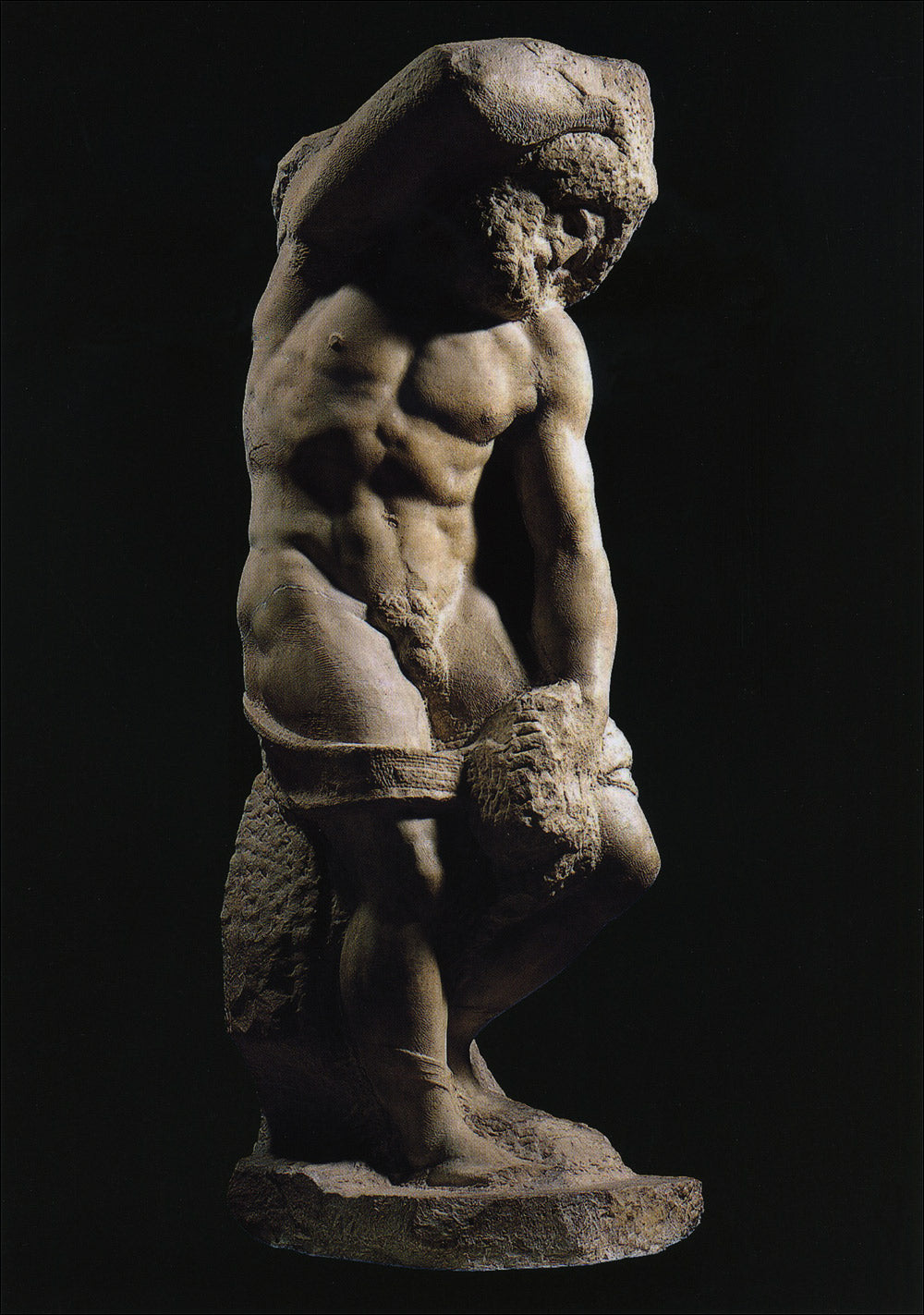 Cartolina. Firenze - Galleria dell'Accademia. Prigioni. Lo schiavo barbuto (1530 circa)
