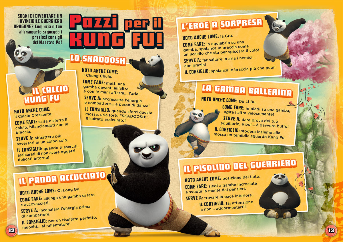Kung Fu Panda 4. Scenari sticker. Avventure Kung Fu