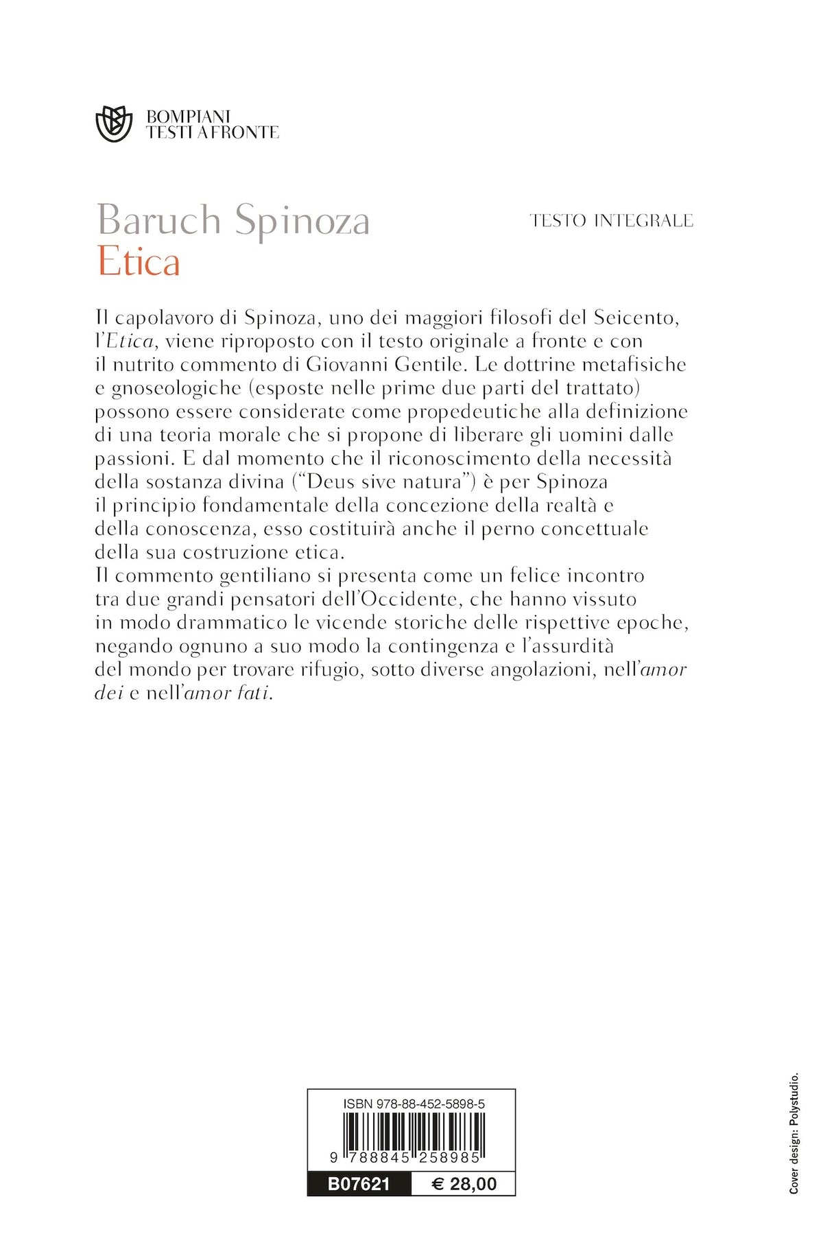 Etica. Testo latino a fronte