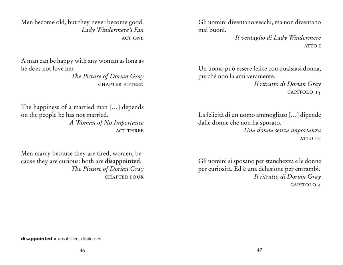 Sayings -Aforismi. Con testo italiano a fronte e note linguistiche