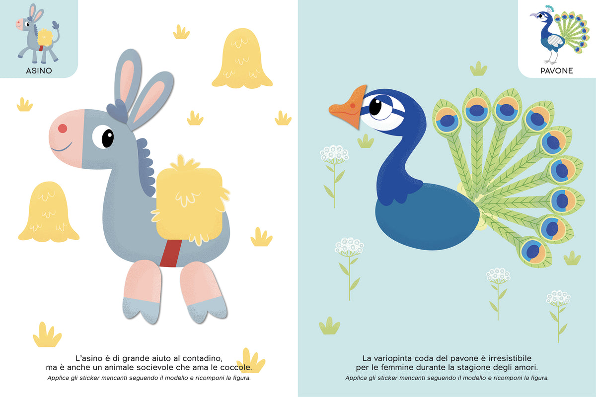 Animali della fattoria. All'interno 4 pagine di sticker riposizionabili