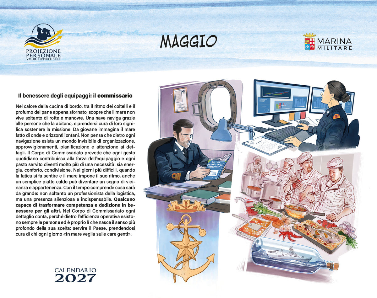 Calendario Marina Militare 2027 - da tavolo . Proiezione personale