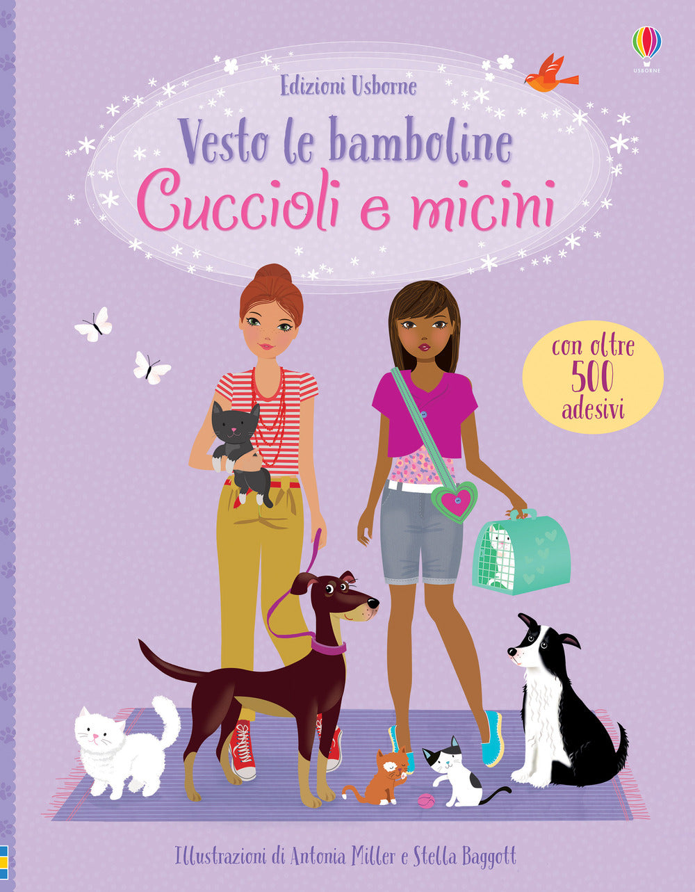 Cuccioli e micini. Vesto le bamboline. Con adesivi. Ediz. a colori.