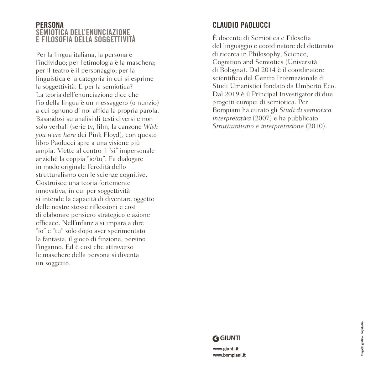Persona. Soggettività nel linguaggio e semiotica dell'enunciazione