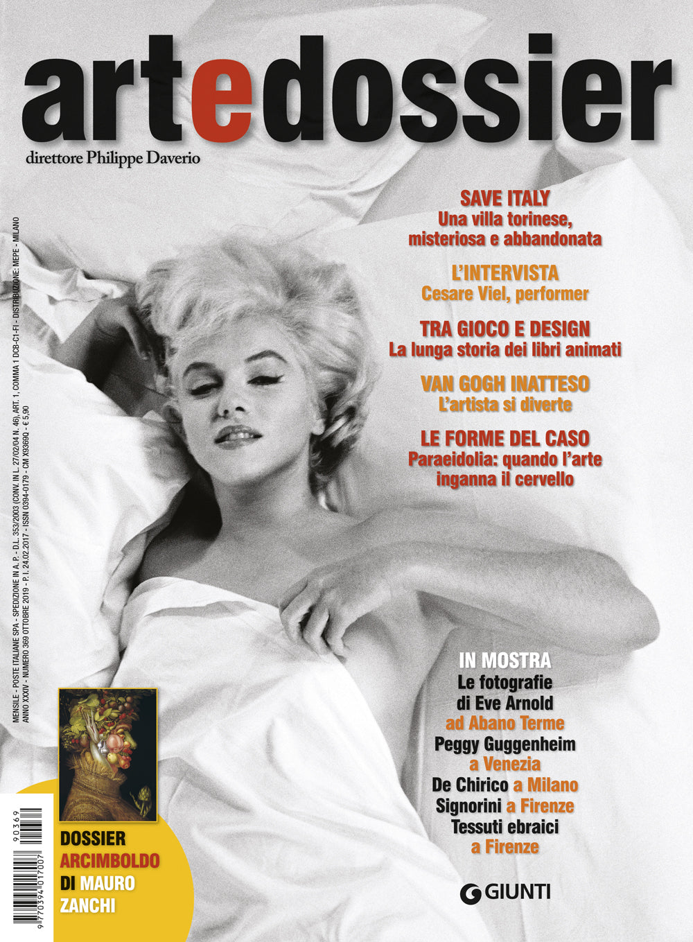 Art e dossier 369, Ottobre 2019. allegato a questo numero il dossier Arcimboldo di Mauro Zanchi