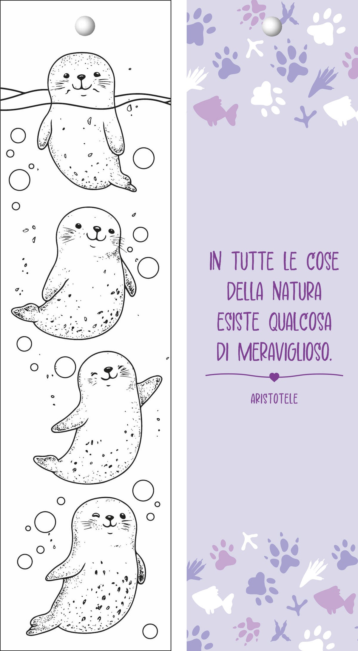 Segnalibro da Colorare Cuccioli