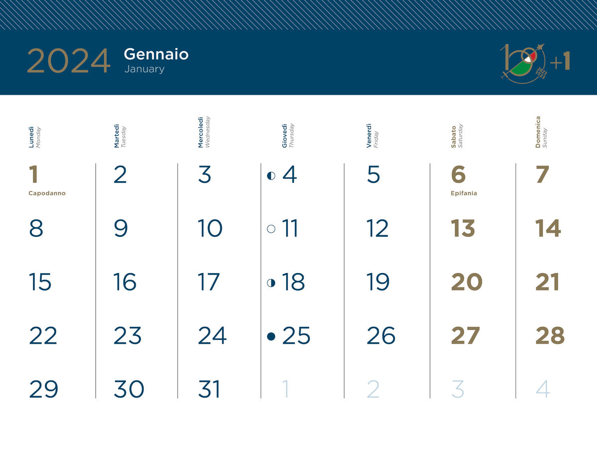Aeronautica Militare Calendario 2024 da tavolo
