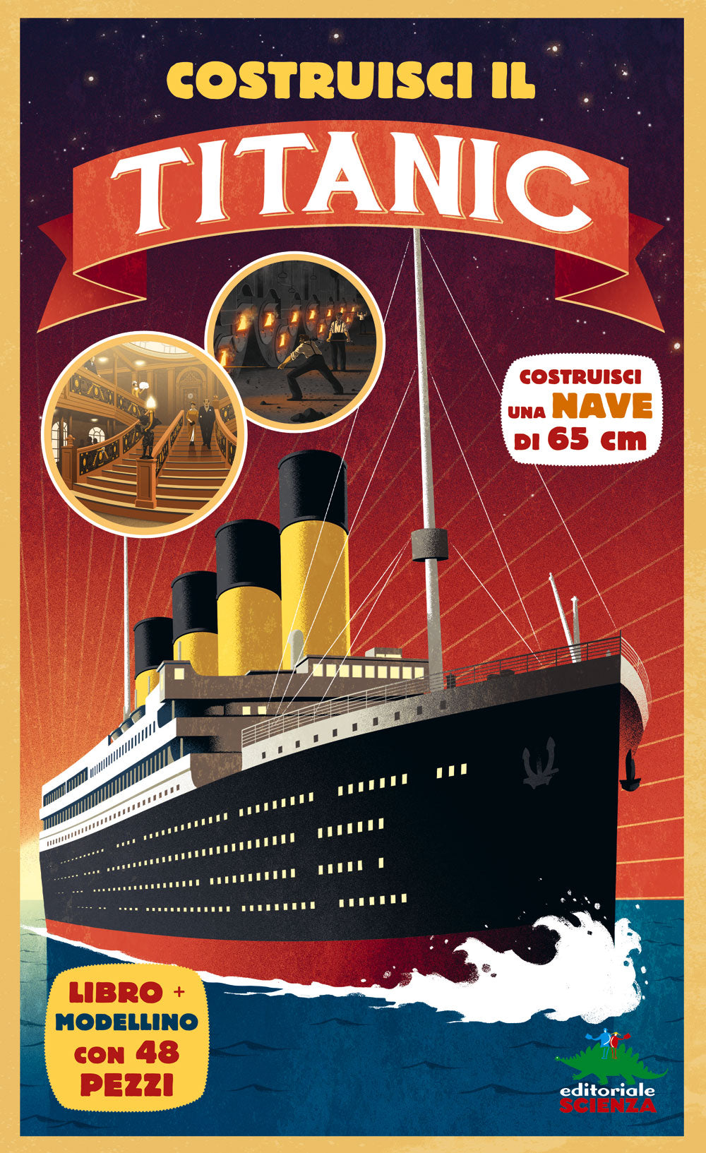 Costruisci il Titanic. Costruisci una nave di 65cm – Libro + modellino con 48 pezzi