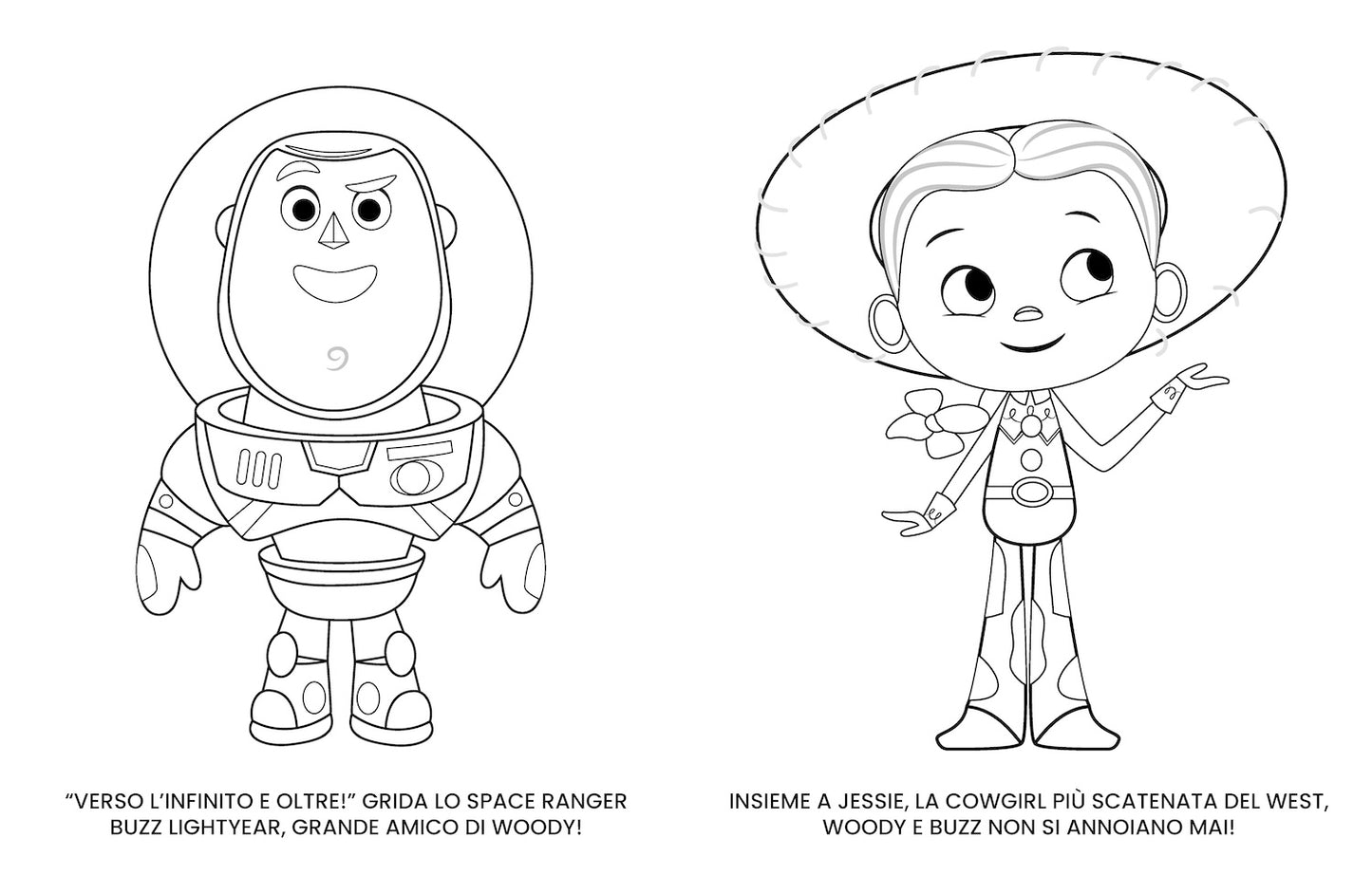 Toy Story Mini Staccattacca e colora Cute Stickers. Più di 60 adesivi