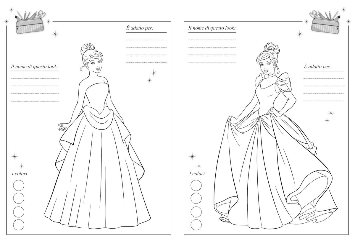 Principesse Disney Vesti la moda. Cenerentola, Belle e Tiana - 6 fogli di adesivi