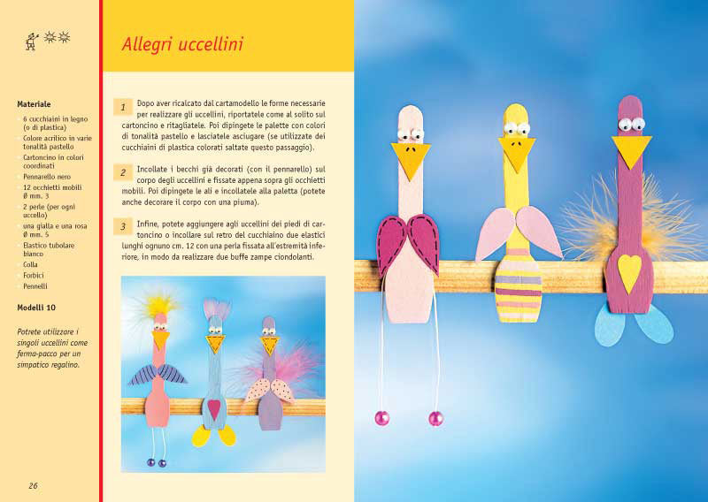 Attività per bambini con le stecche di legno