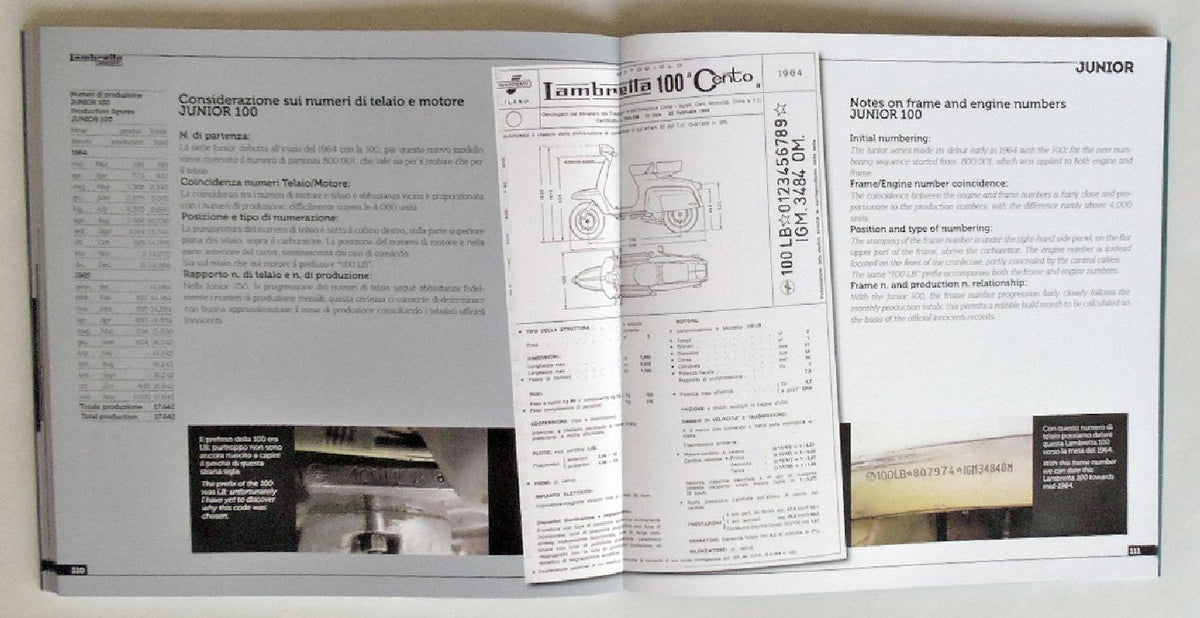 Lambretta Junior 50, 100, 125 .  Storia Modelli e documenti/History, models and documents (Ediz. bilingue italiano/inglese )