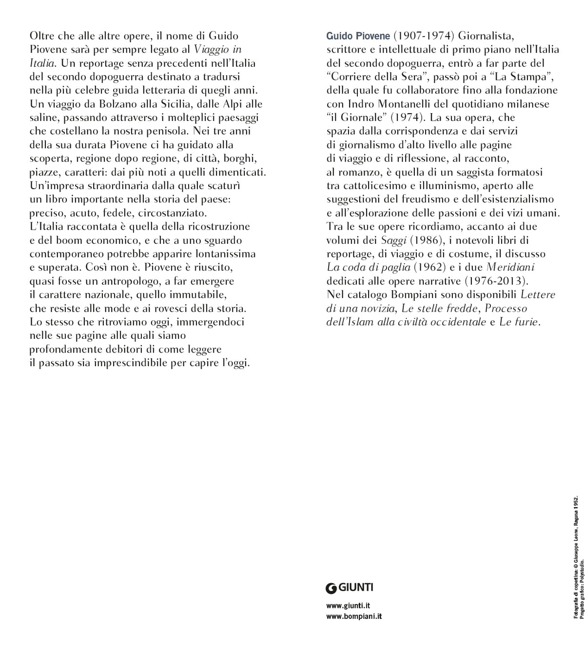 Viaggio in Italia. Un reportage lungo tre anni a scoprire luoghi e caratteri, a incontrare persone, per capire chi siamo