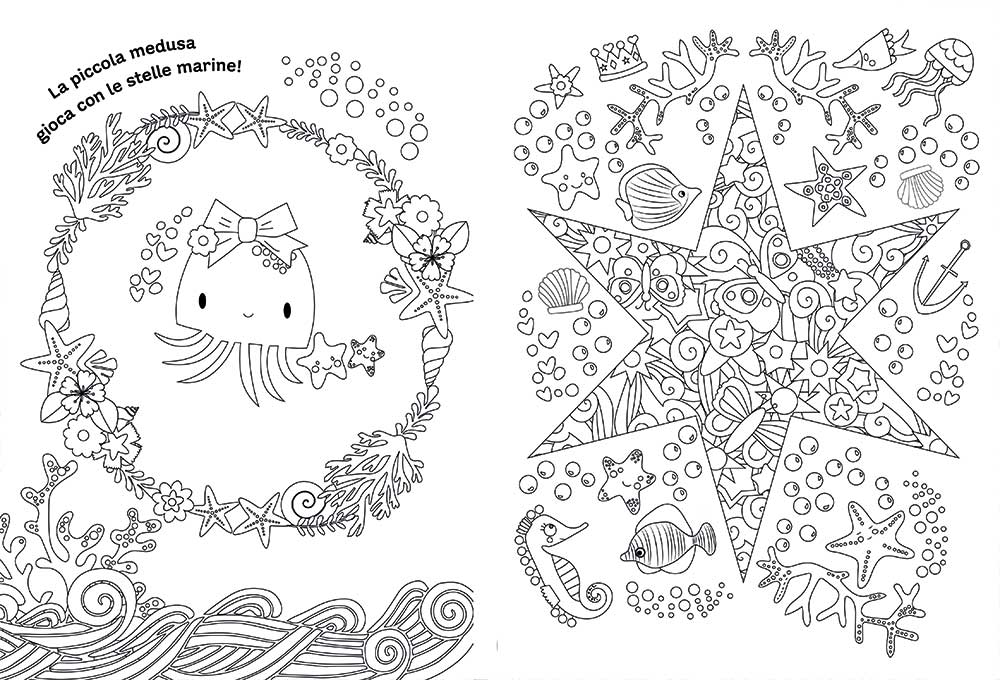 Sirene e creature del mare. Coloring Book