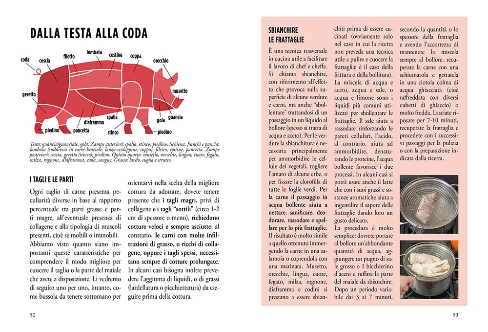 I tagli del maiale. Le razze, le preparazioni di base e le tecniche di cottura. Master di cucina.