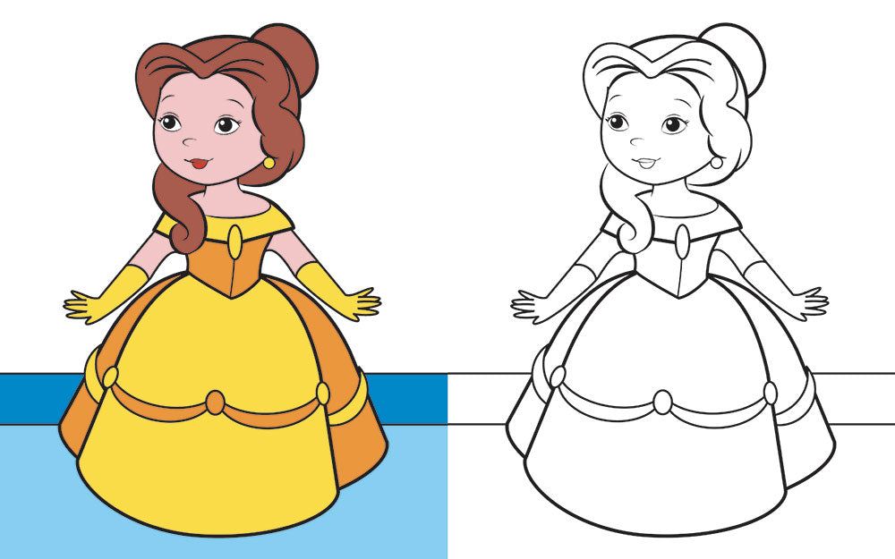 Colorare in 3D - Principesse. Tante pagine da colorare - 5 soggetti da costruire
