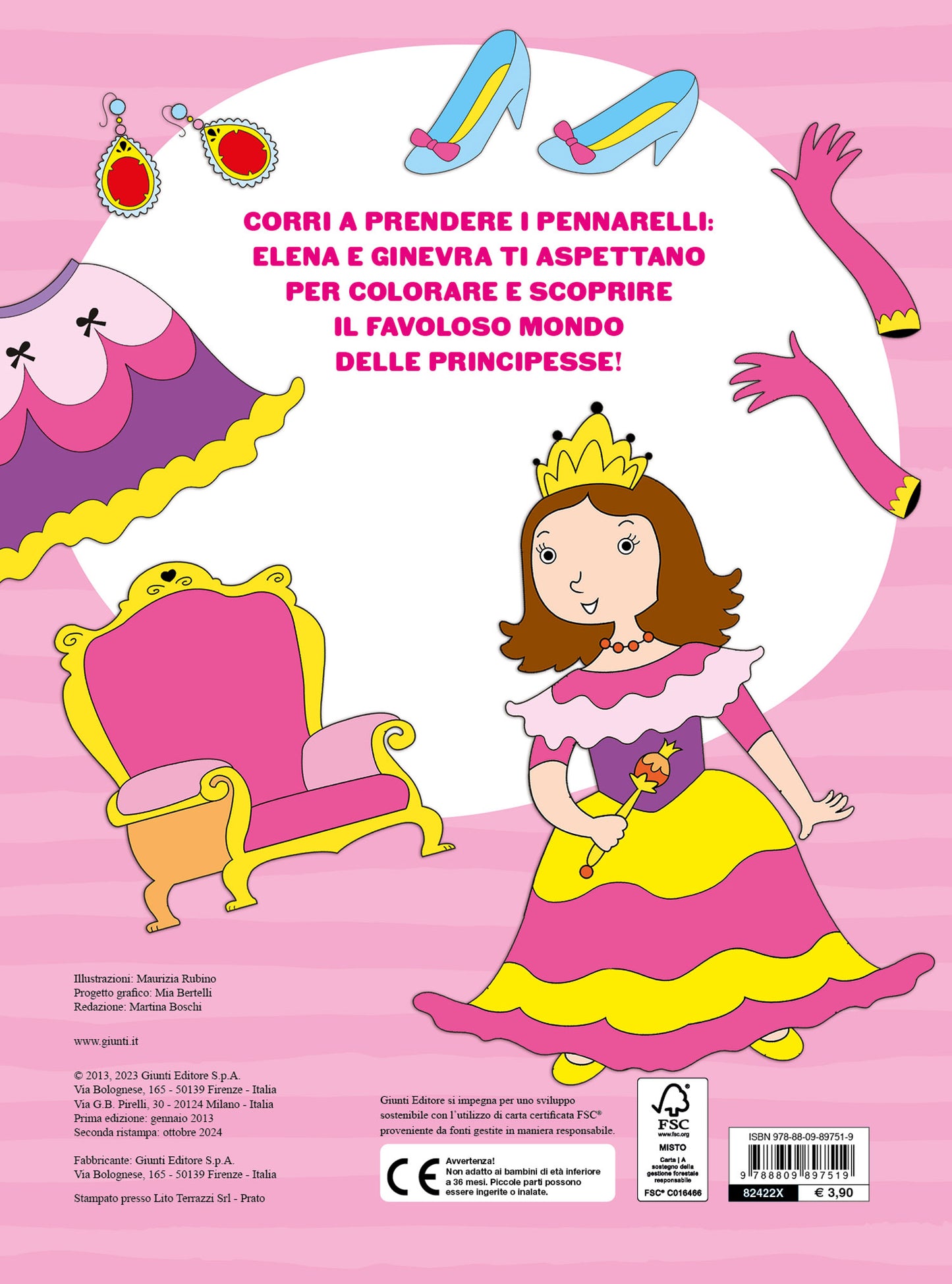 Colora e gioca con le principesse. con stickers