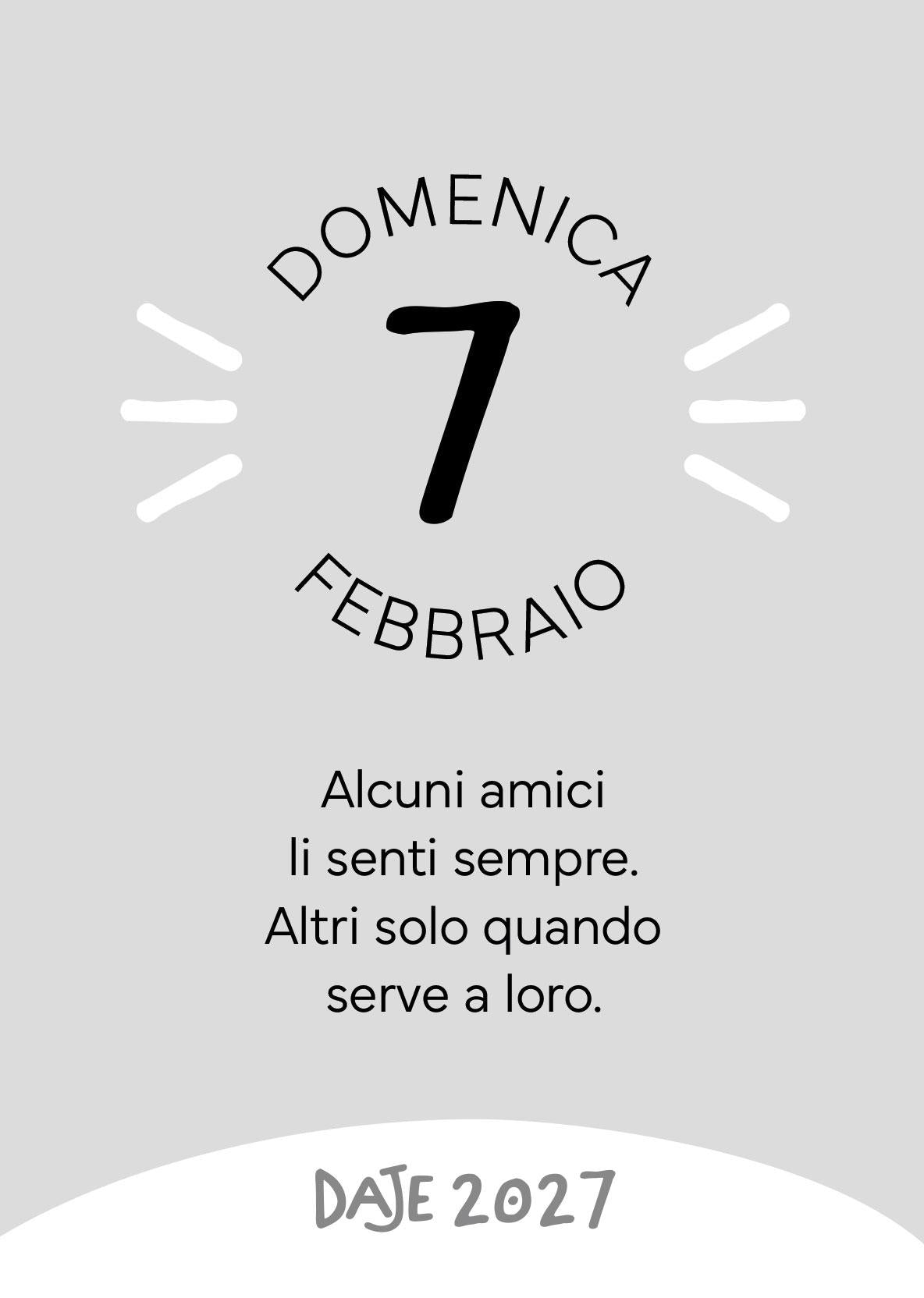 Calendario Daje 2027 da parete (10 X 14 cm)
