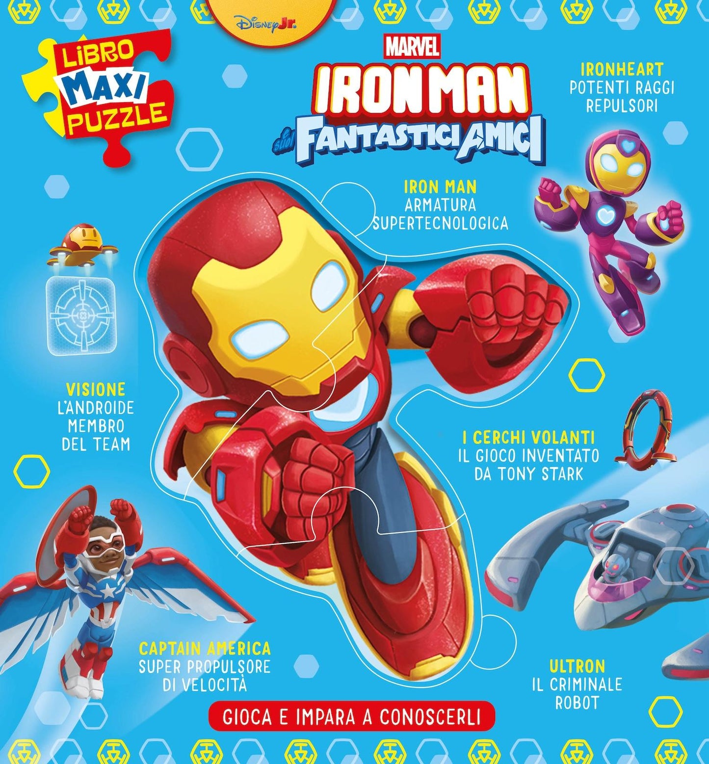 Iron Man Libro Maxi Puzzle. Gioca e impara a conoscerli