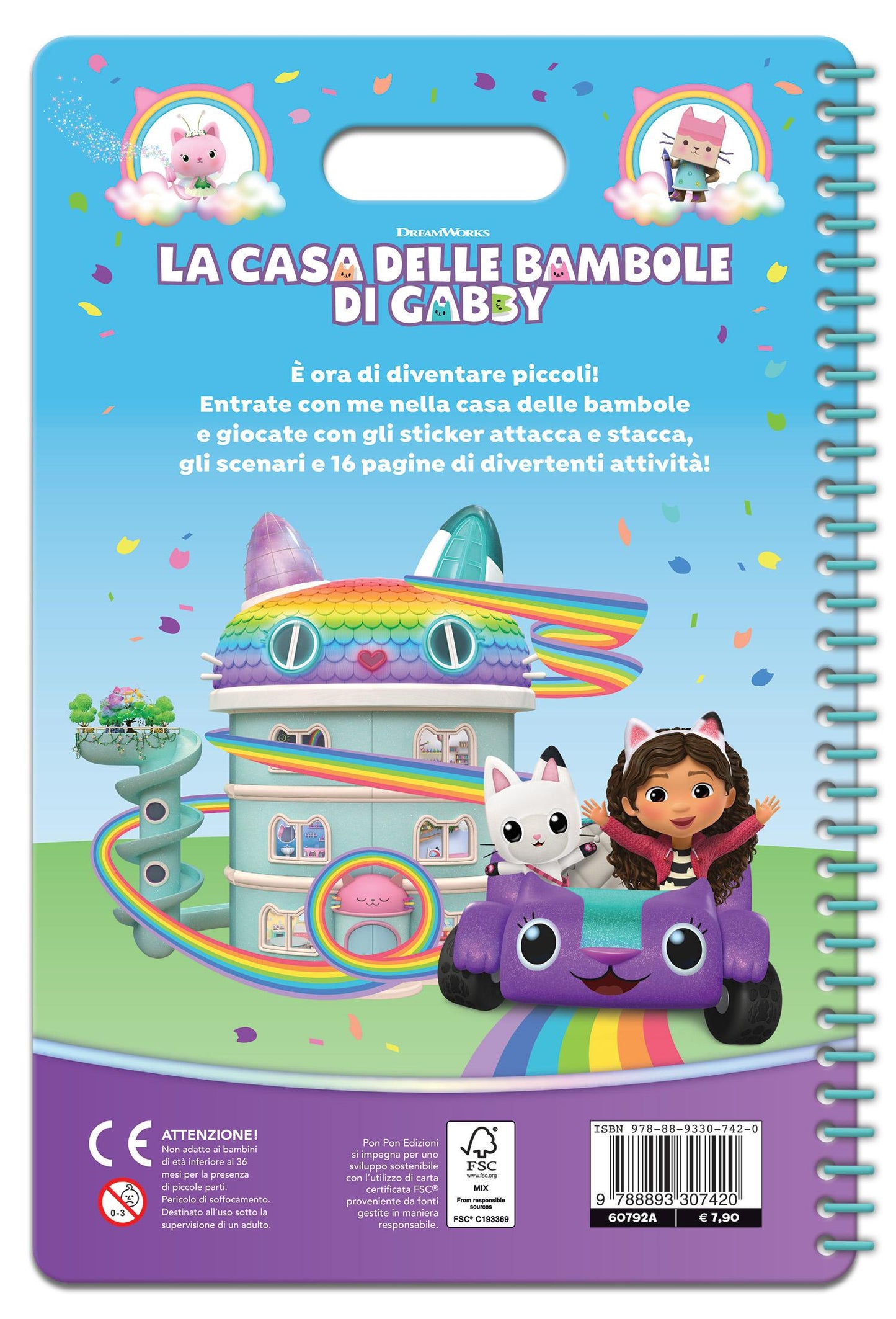 La Casa delle Bambole di Gabby. Puffy sticker. Una casa zampastica