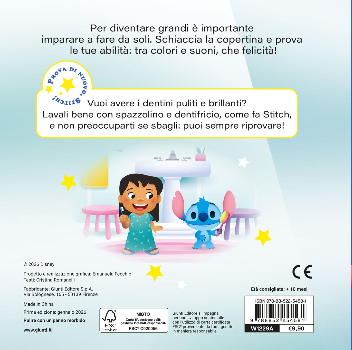 Libro Poti Puff Stitch - Il primo spazzolino. Schiaccia il nasino di Stitch