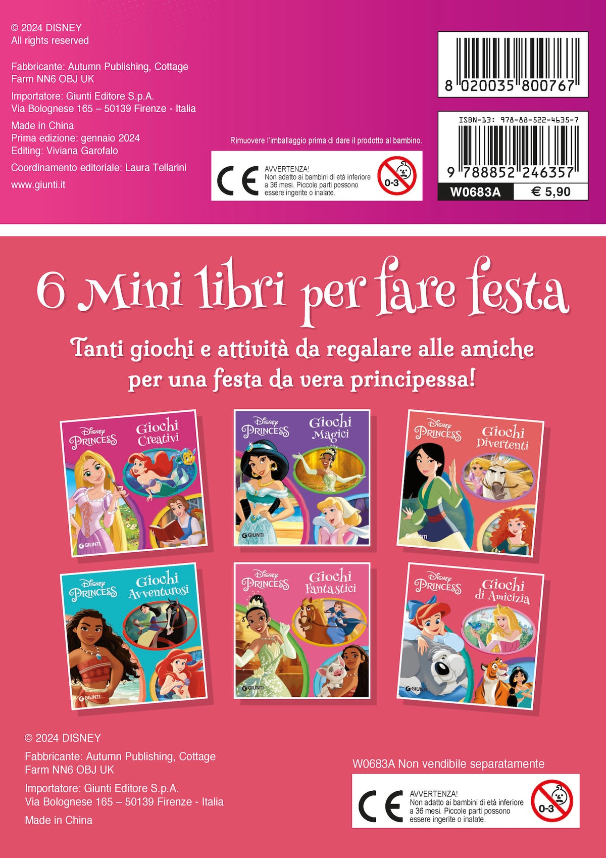 Principesse Party Pack. 6 mini libri per fare festa