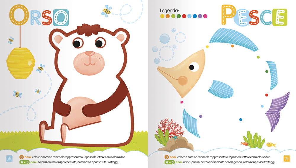 Amici Animali. Il mio primo libro delle lettere e degli animali da completare!