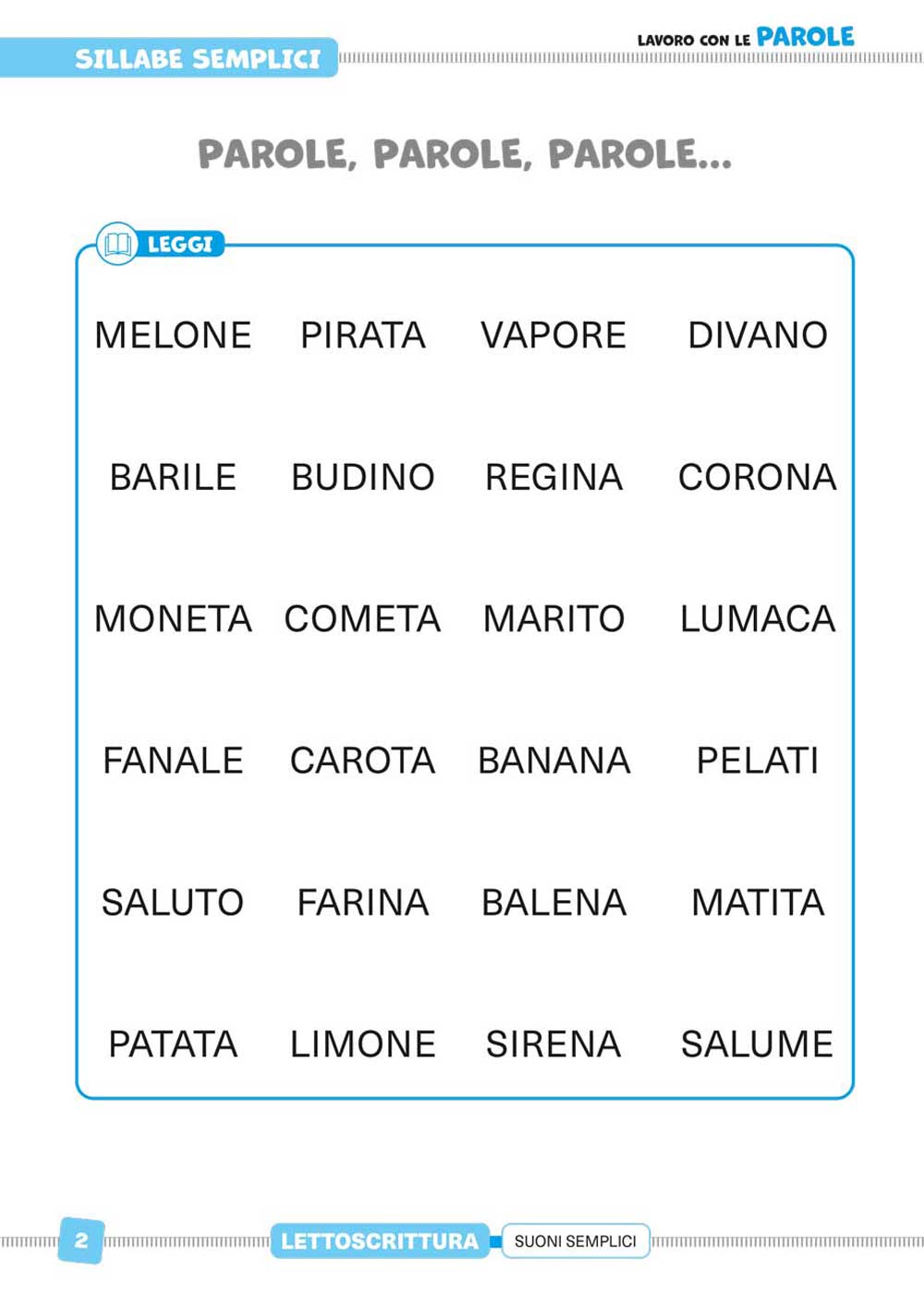 Lettoscrittura e comprensione classe 1