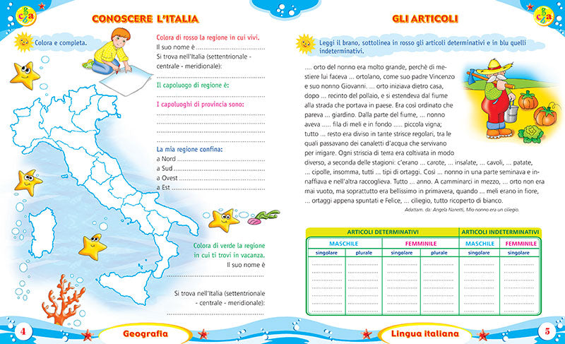 Imparo in vacanza -vado in quinta. Attività di ripasso per bambini della scuola primaria