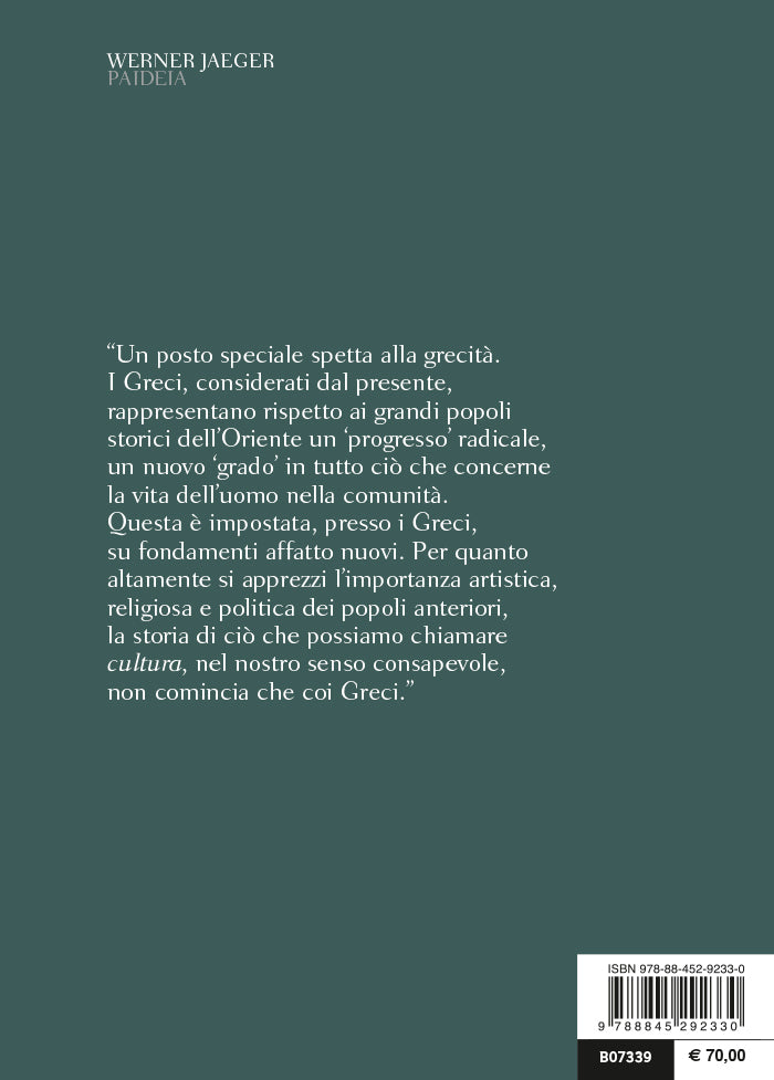 Paideia. La formazione dell'uomo greco