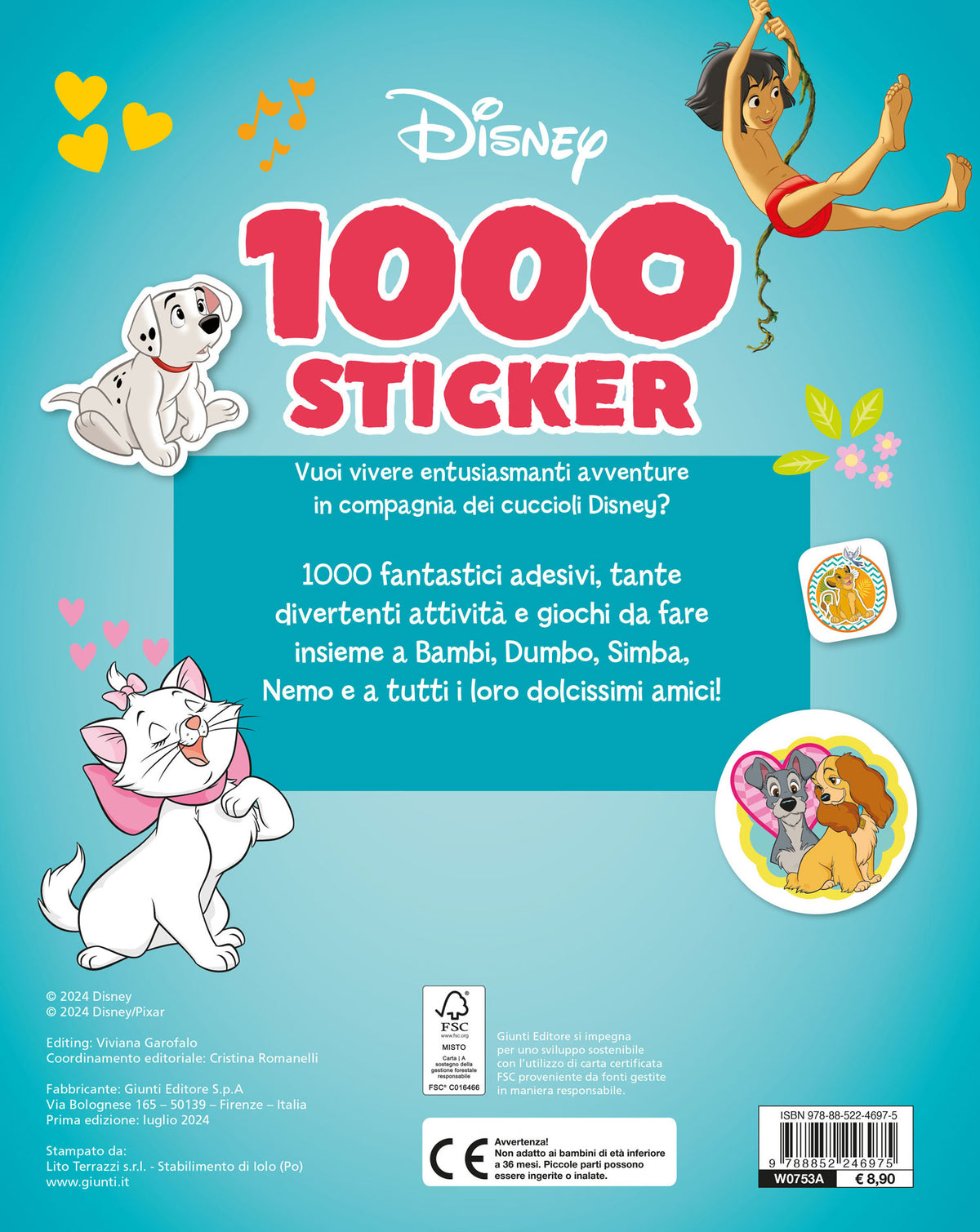 Quanti cuccioli! 1000 Sticker Disney. Tanti giochi e attività