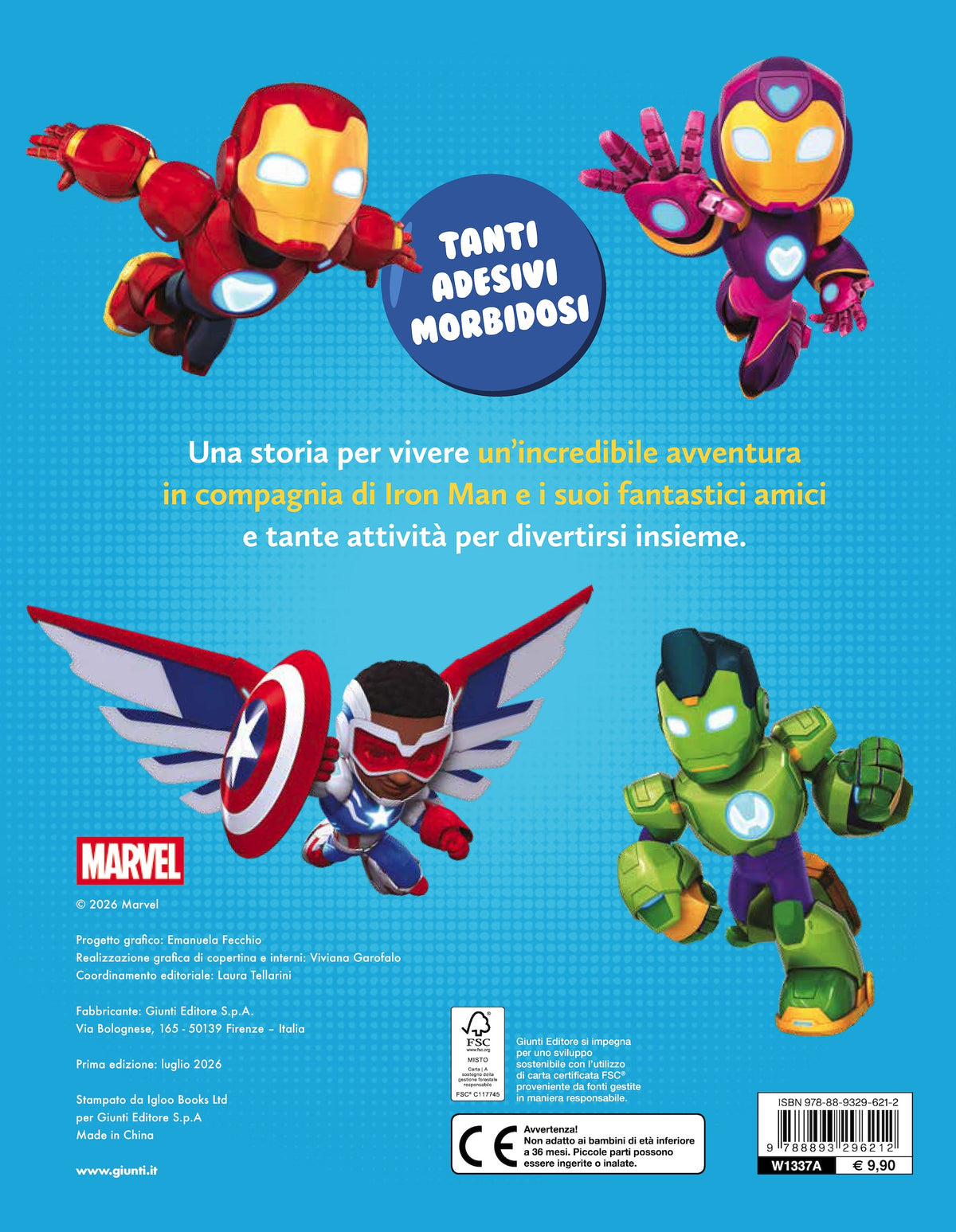 Iron Man Bubble Stickers con tanti adesivi morbidosi