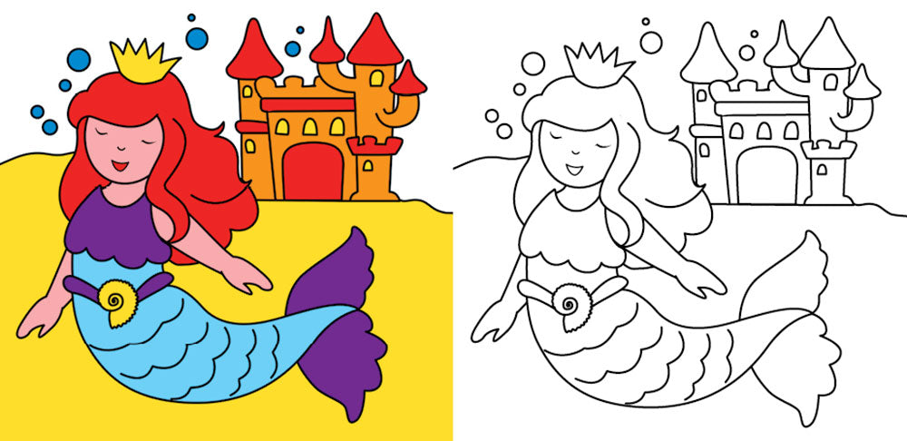 Colora le principesse con i pennarelli magici. Colora le principesse con i pennarelli magici
