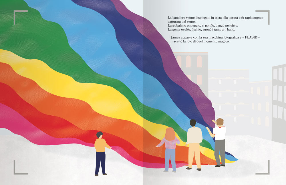 La bandiera arcobaleno. Bella, audace e colorata