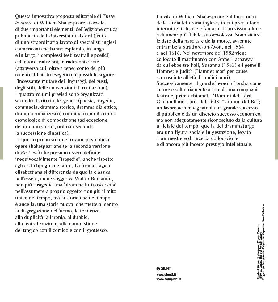 Tutte le opere. Vol. 1: Le tragedie. Testo inglese a fronte