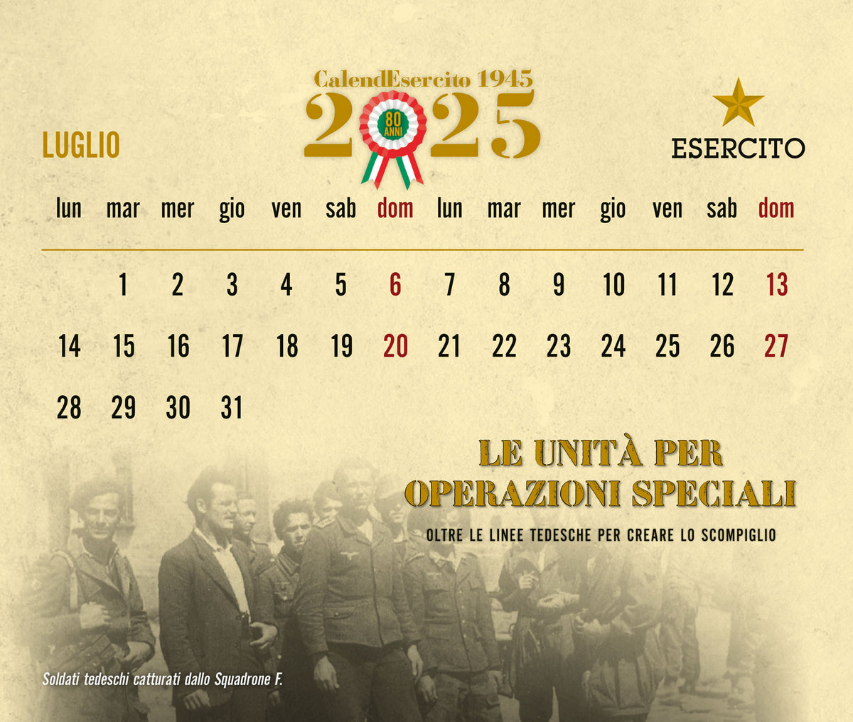 Calendario Esercito Italiano 2025 - da tavolo