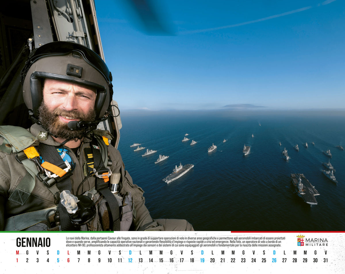 Calendario Marina Militare 2025 - da parete. Volti e sorrisi