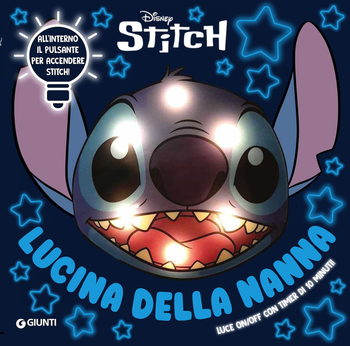 Disney Stitch Lucina della nanna. Luce on/off con timer di 10 minuti