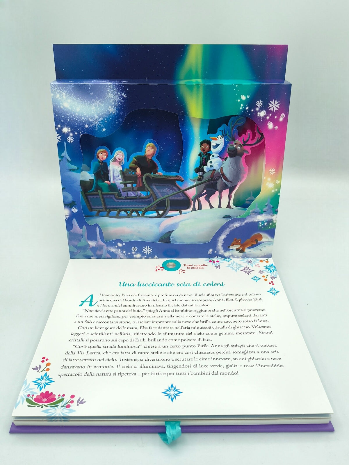Frozen Magie di neve. I Grandi Pop-up 3d musicali. Premi la nota. Ascolta la melodia