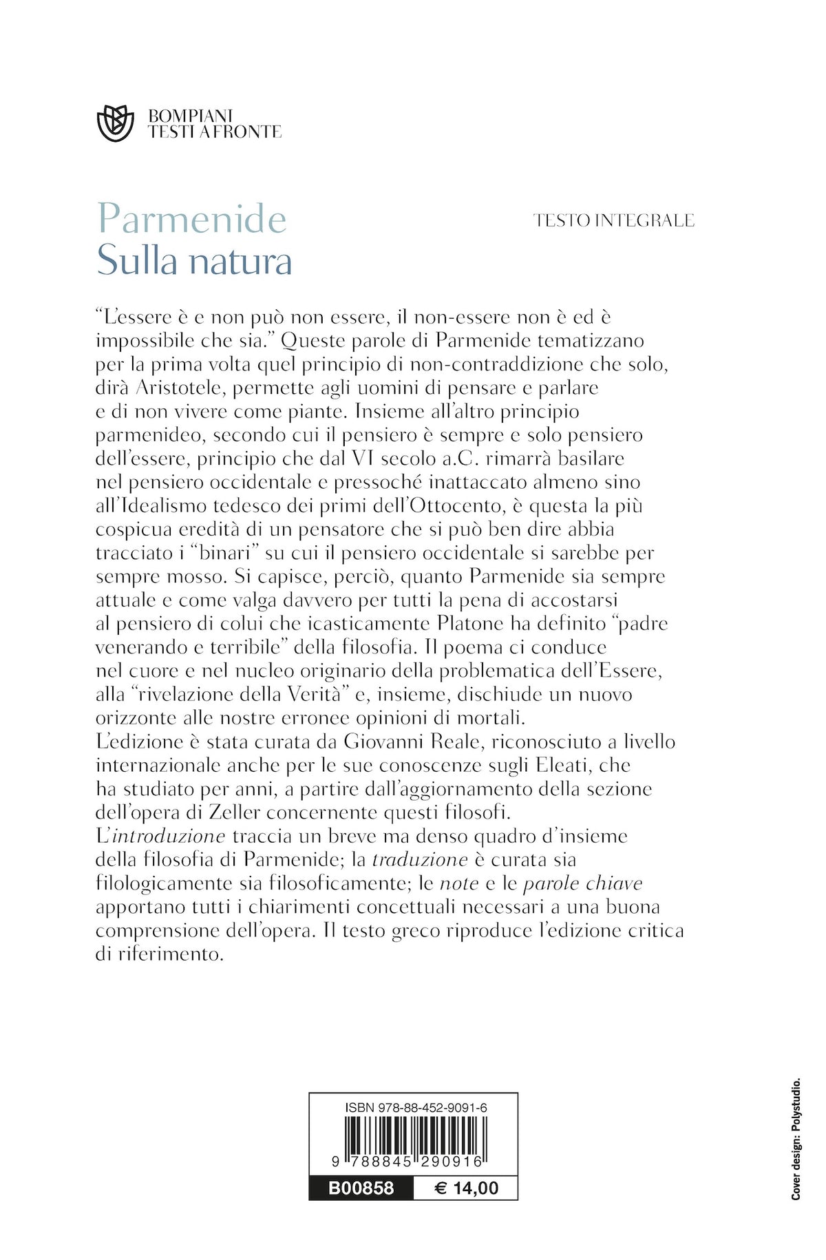 Sulla natura. Testo greco a fronte