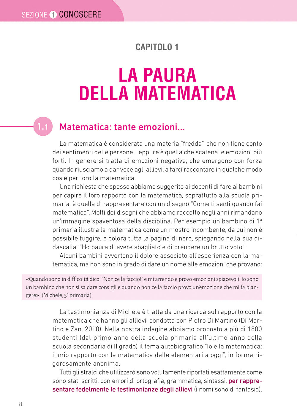 Mio figlio ha paura della matematica