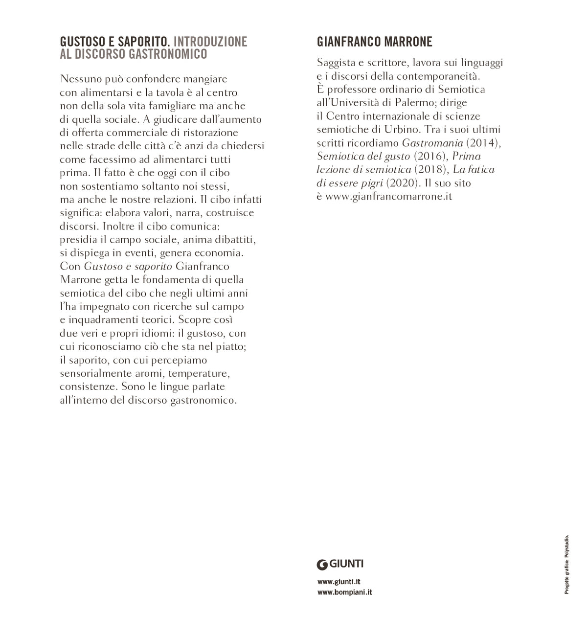 Gustoso e saporito. Introduzione al discorso gastronomico