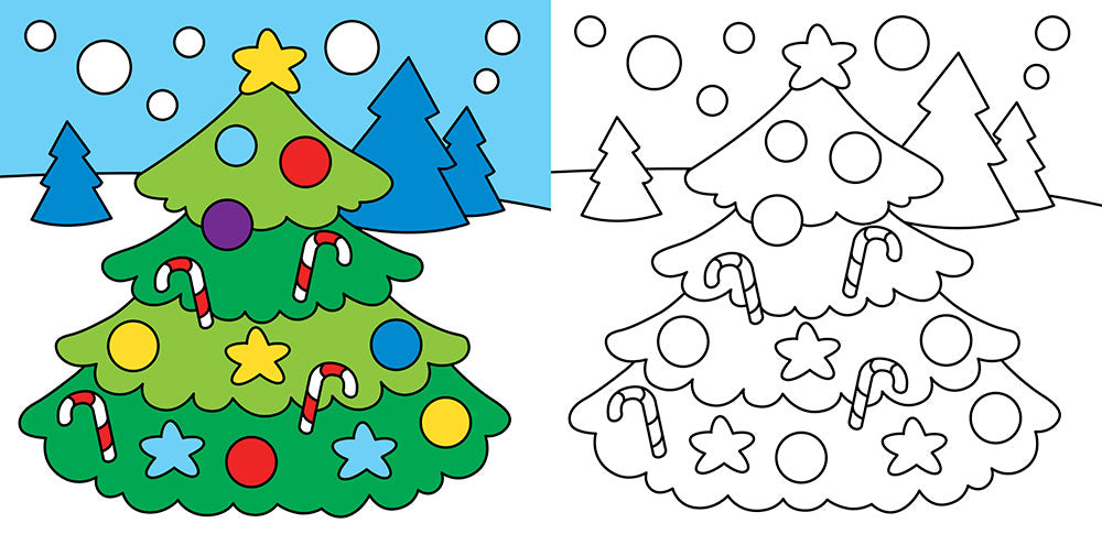 Colorare a Natale con i pennarelli magici. Alberi di Natale, personaggi natalizi, regali, addobbi e... - Con 4 pennarelli magici