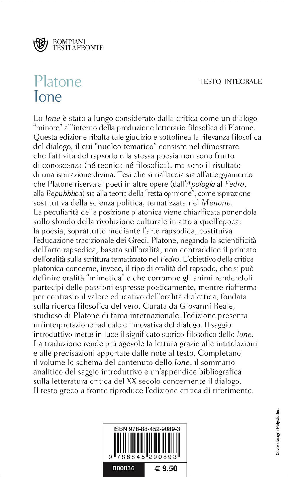 Ione. Testo greco a fronte
