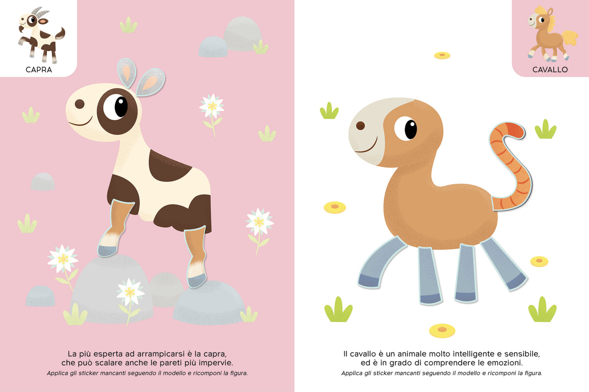 Animali della fattoria. All'interno 4 pagine di sticker riposizionabili