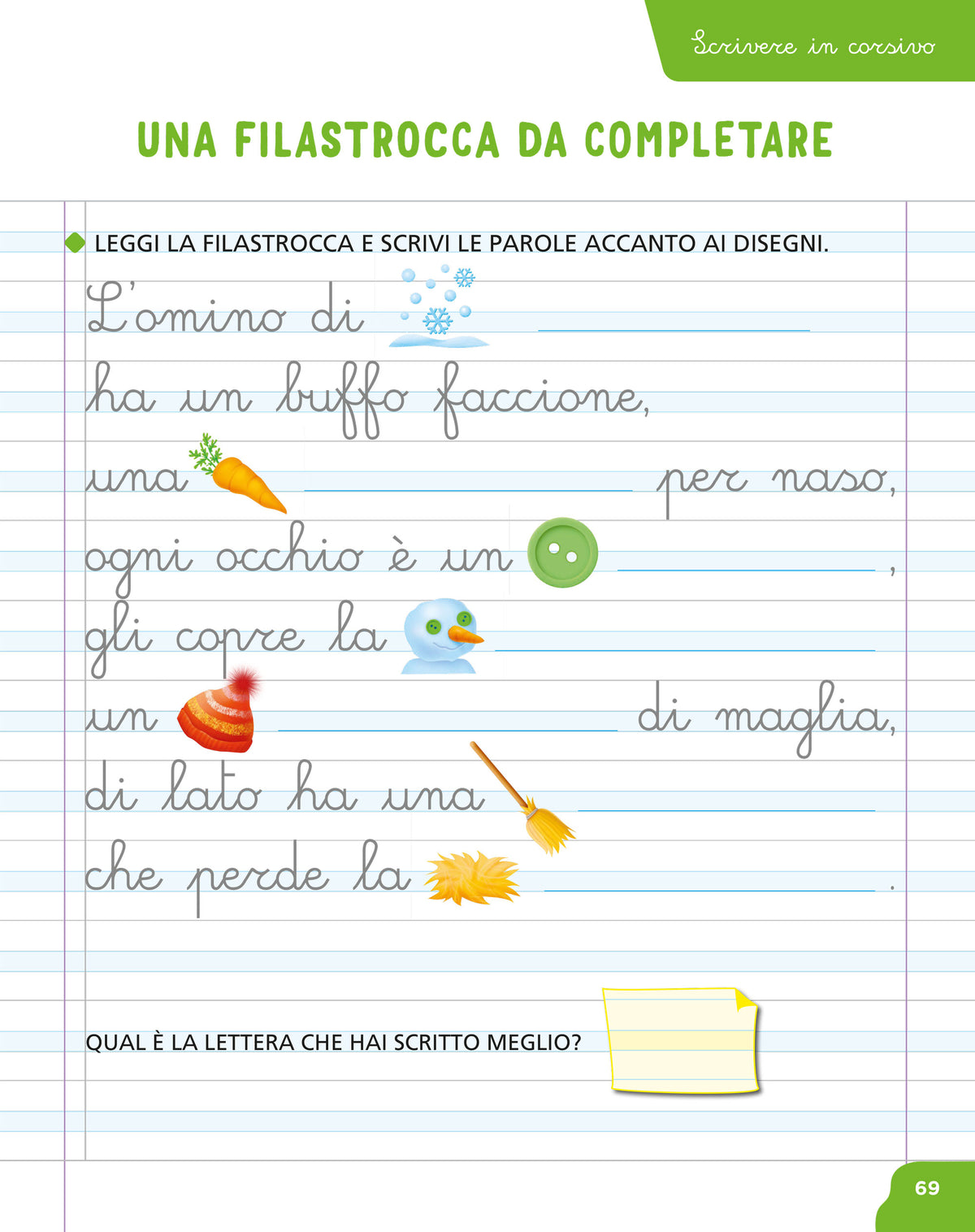 Mi esercito a scrivere in corsivo 7+